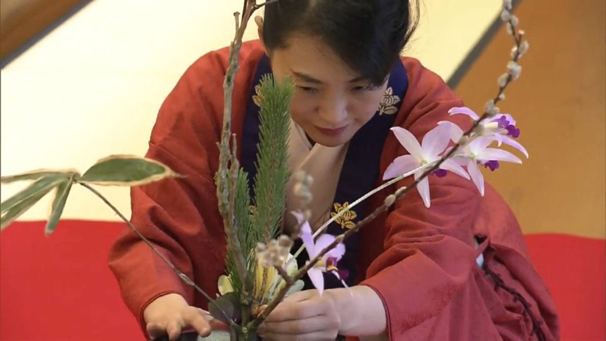 Japan: Neujahrsfest einer Blumenkunst-Schule in Tokio