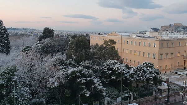 Starker Schneefall in Athen Starker Schneefall in Athen