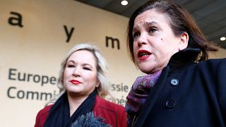 Sinn Fein leaders hold news conference after talks in Brussels