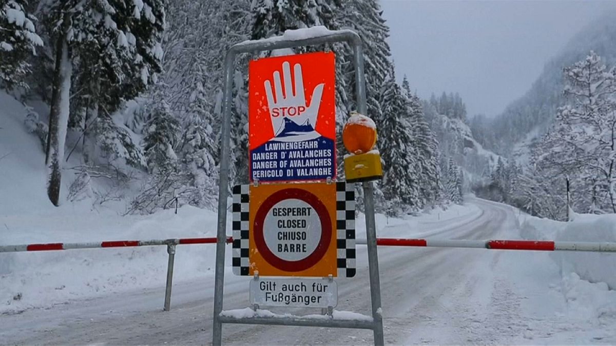 Áustria em alerta de avalanche