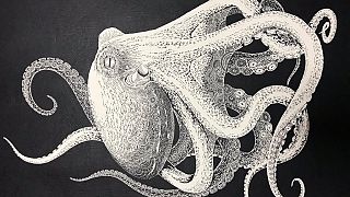 Watch: This beautiful octopus was cut out of a single piece of paper
