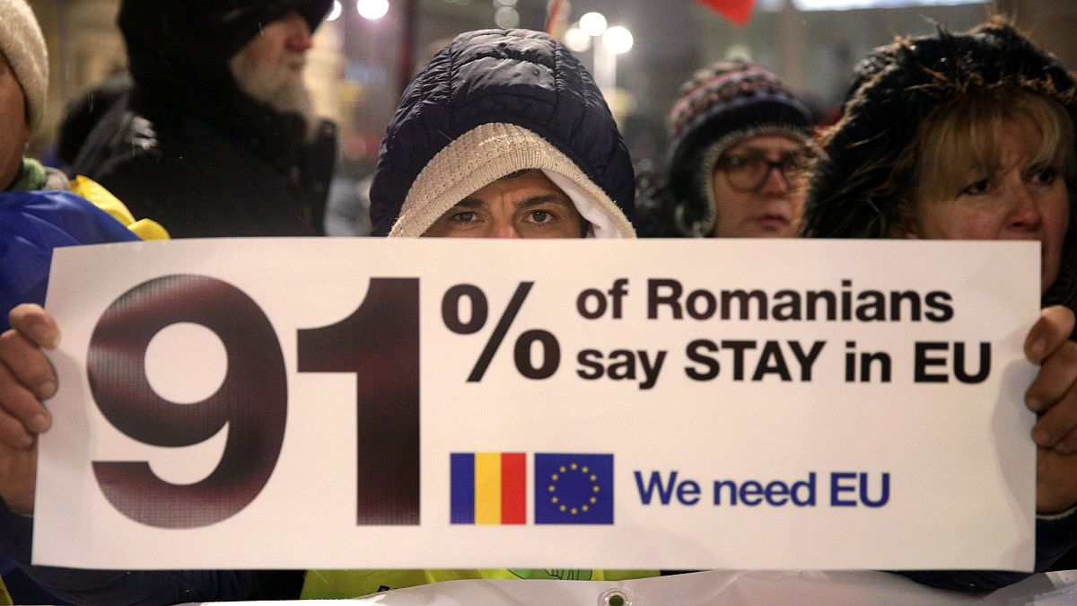 Romania's presidency debuts with demos