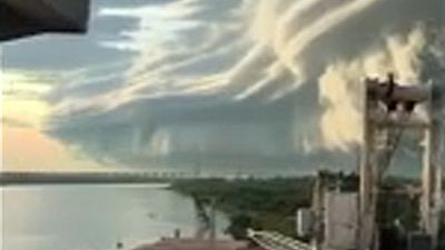 Wolkenschauspiel über Argentinien