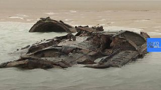 El submarino alemán de la I Guerra Mundial que aparece y desaparece de una playa francesa