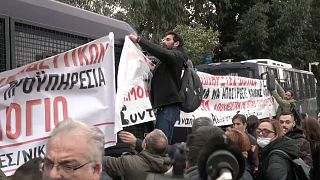  Athen : Tränengas gegen Lehrer-Demo