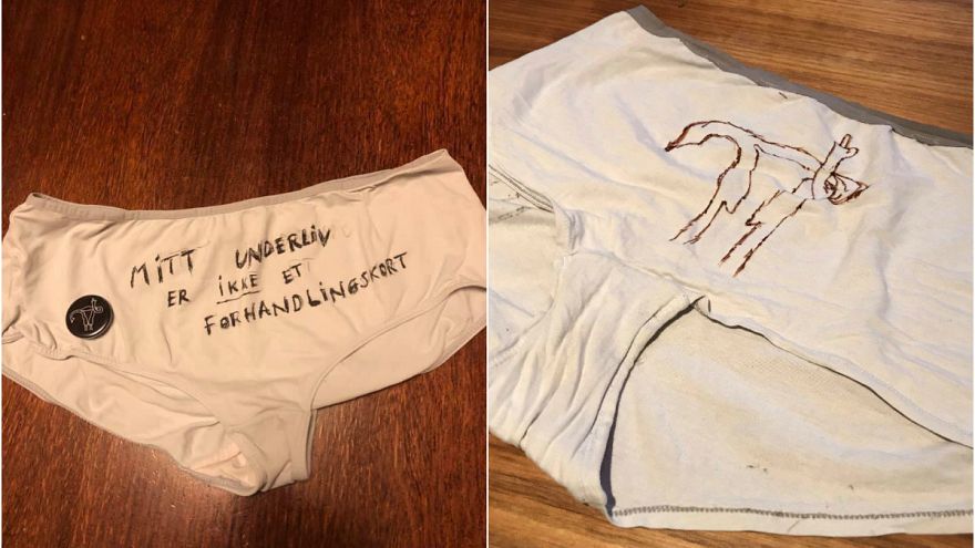 NorveÃ§li kadÄ±nlardan kÃ¼lotlu protesto