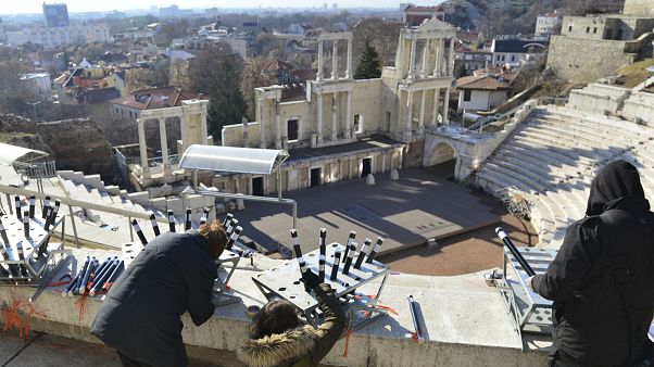 The 2nd century AD amphitheatre, built during the reign of Emperor Trajan The 2nd century AD amphitheatre, built during the reign of Emperor Trajan