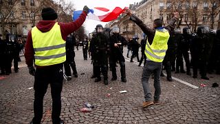 Protesters in Paris