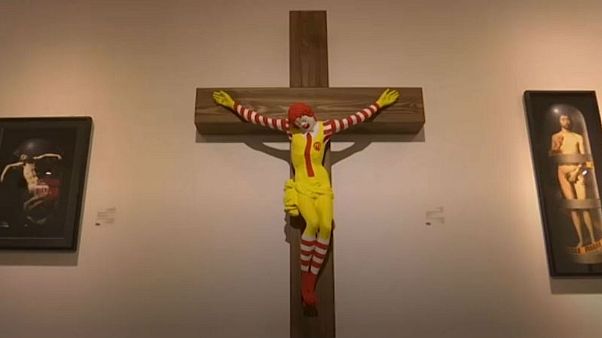 'McJesus' causes furore after artist had asked museum to remove the sculpture 'McJesus' causes furore after artist had asked museum to remove the sculpture