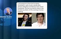 El Parlamento Europeo homenajea a los dos periodistas asesinados