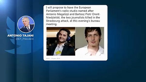 El Parlamento Europeo homenajea a los dos periodistas asesinados El Parlamento Europeo homenajea a los dos periodistas asesinados