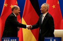 Olaf Scholz und Liu He in Peking