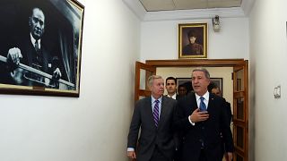 Senatör Lindsey Graham Hulusi Akar ile Ankara'da bir araya geldi