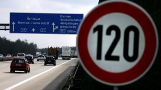 Section of autobahn near Bremen with speed limit