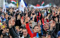  تظاهرات چند هزار نفری مخالفان دولت مجارستان در بوداپست
