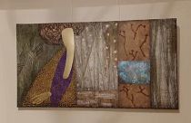 Una artista ucraniana convierte dinero en collages