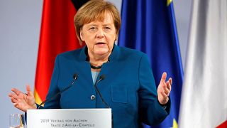 Angela Merkel bei einer Rede in Aachen.
