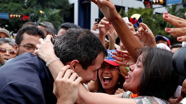 Venezuelas Oppositionschef Guaidó erklärt sich zum Präsidenten Venezuelas Oppositionschef Guaidó erklärt sich zum Präsidenten