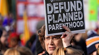 A protester against planned parenthood