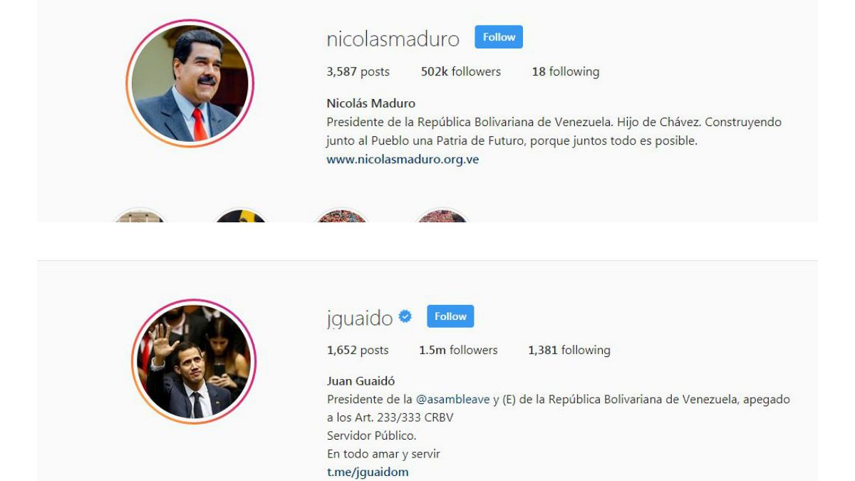 Maduro'nun Instagram'daki onaylanmış statüsü kaldırıldı