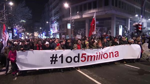 Nuevo sábado de protestas contra Aleksandar Vučić en Belgrado Nuevo sábado de protestas contra Aleksandar Vučić en Belgrado