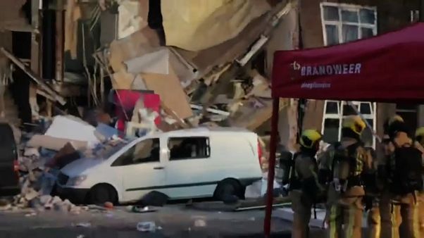 جزء من المبنى المنهار في لاهاي بهولندا جزء من المبنى المنهار في لاهاي بهولندا