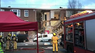 Взрыв в Гааге: обрушился фасад жилого дома