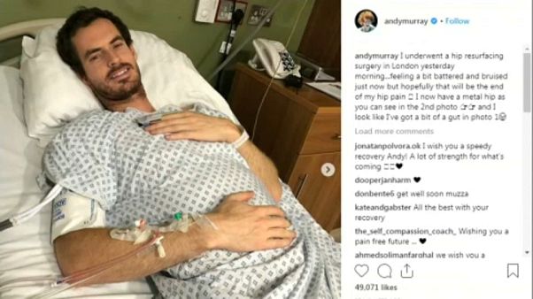 Megműtötték Andy Murray csípőjét Megműtötték Andy Murray csípőjét