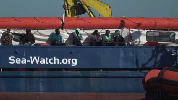 Desembarque à vista para migrantes do Sea-Watch Desembarque à vista para migrantes do Sea-Watch