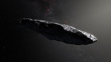 Recreación de Oumuamua Recreación de Oumuamua
