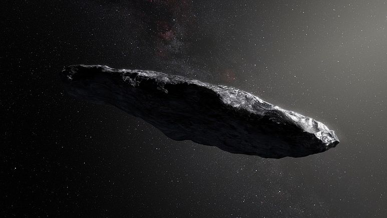 Recreación de Oumuamua Recreación de Oumuamua