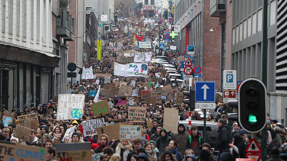 Youth climate change protests spread through Belgium in fourth week