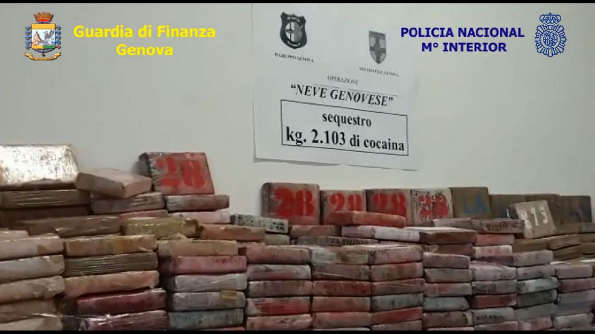 Two tonnes of cocaine seized in Italy's biggest narcotics bust for 25 years