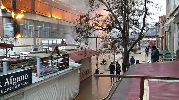 Крупный пожар в Кизляре Крупный пожар в Кизляре