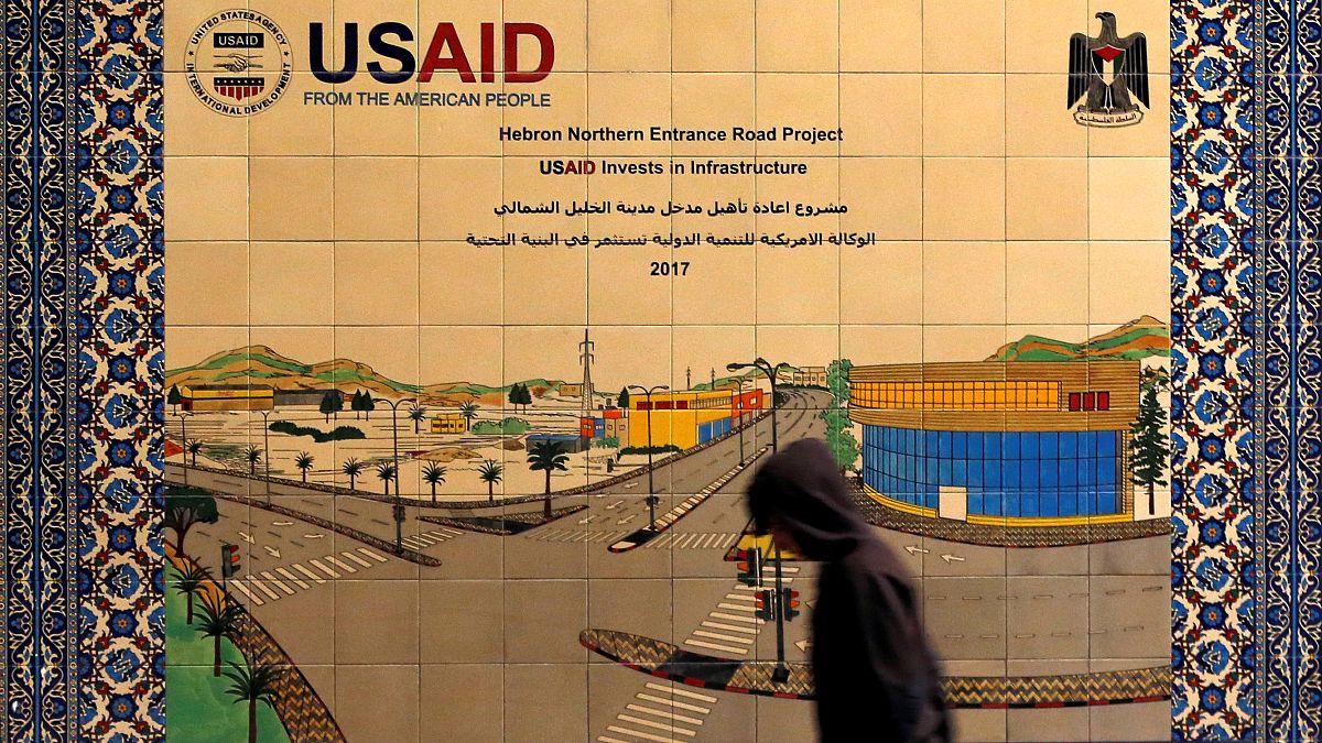 Filistin: ABD Uluslararası Kalkınma Ajansı (USAID) logosu