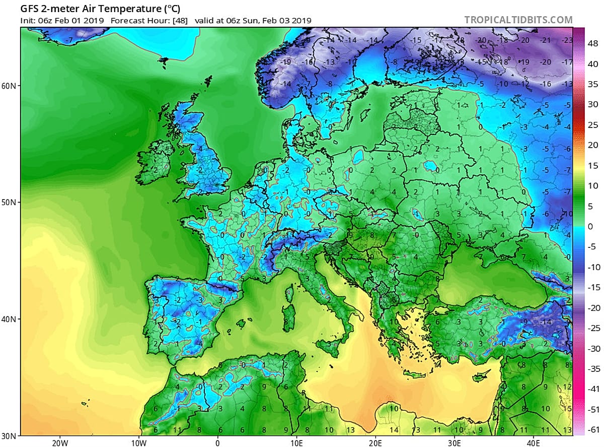 Big freeze: Cold weather and snow to sweep western Europe this weekend ...