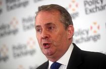 Liam Fox at the Policy Exchange thinktank on Feb 1, 2019.