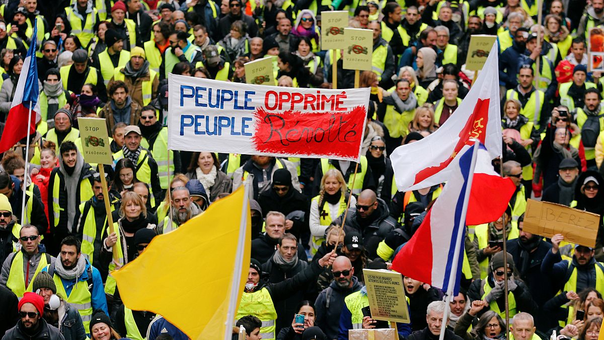 Protesta de los chalecos amarillos en Marsella