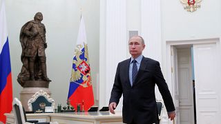 بوتين في داخل الكرملين في موسكو