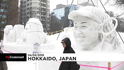 جشنواره مجسمه‌های برفی و یخی در ژاپن