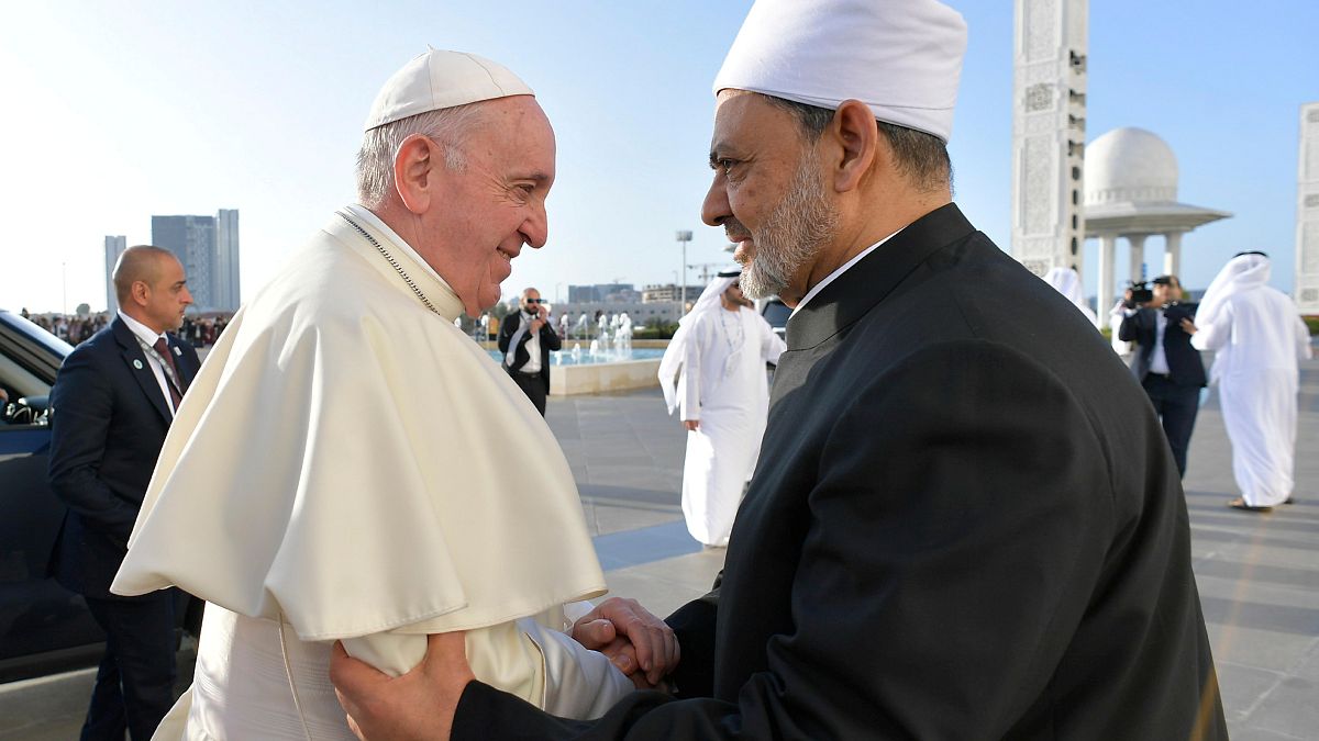 البابا فرنسيس وشيخ الأزهر في أبو ظبي
