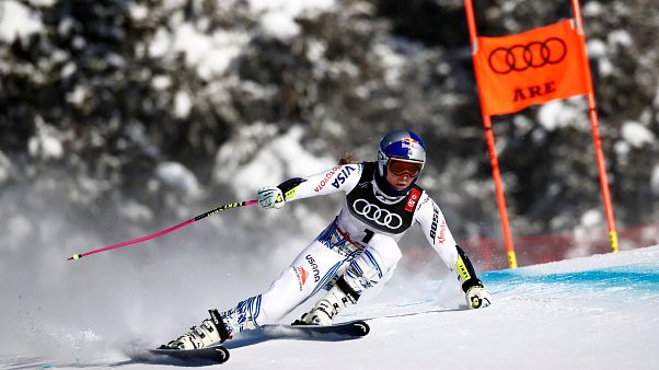 Schreck in Åre: Lindsey Vonn (34) beim Super G gestürzt Schreck in Åre: Lindsey Vonn (34) beim Super G gestürzt