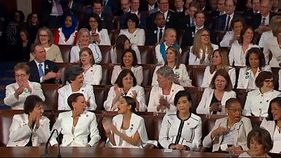 Female Dems cheer as Trump talks women employment