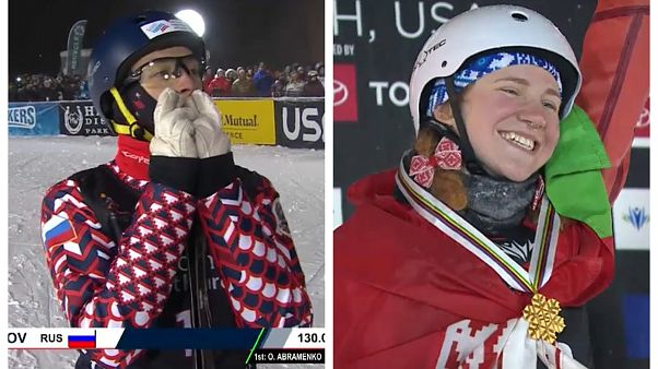 Буров и Романовская - чемпионы мира в лыжной акробатике Буров и Романовская - чемпионы мира в лыжной акробатике