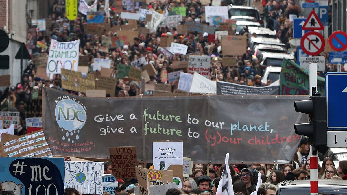 Belgische Schüler schwänzen wieder für den Klimaschutz