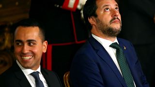 İtalya'da hükümet ortakları Luigi Di Maio ve Matteo Salvini 