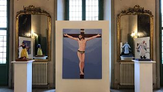 "LGBT" by Giuseppe Veneziano at Palazzo Ducale, Massa, Italy.