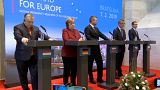 Merkel à Bratislava avec le groupe de Visegrad