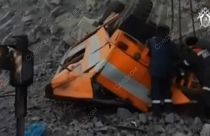 В Кемеровской области упал с обрыва автобус с шахтерами