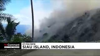 Volcano spews lava in fresh eruption on Indonesia's Siau island